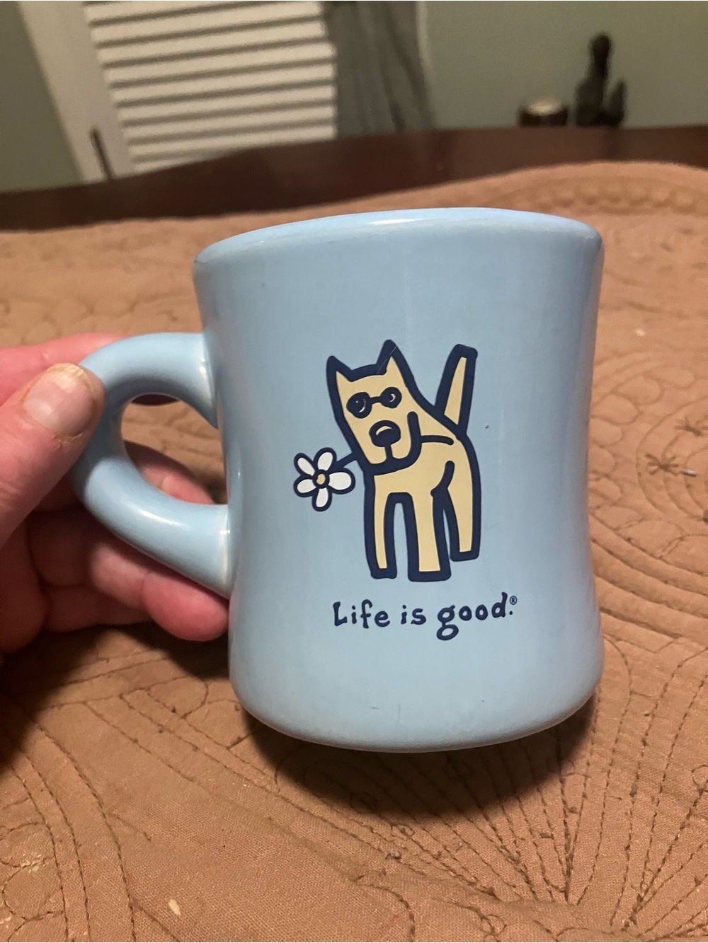 Life Is Good Light Blue Coffee Mug